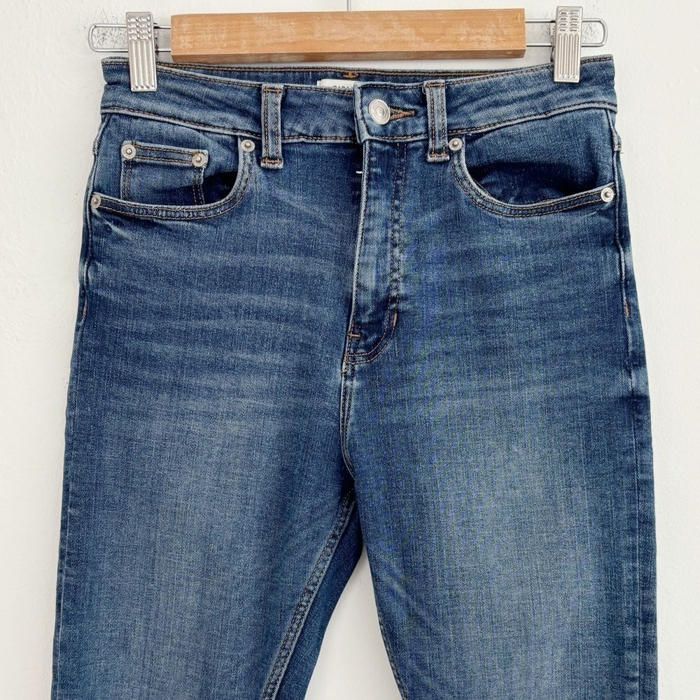 Zara Women Blue Washed High Rise Fly Zip Skinny Fit Casual Denim Jeans Size 4 - Picture 3 of 12